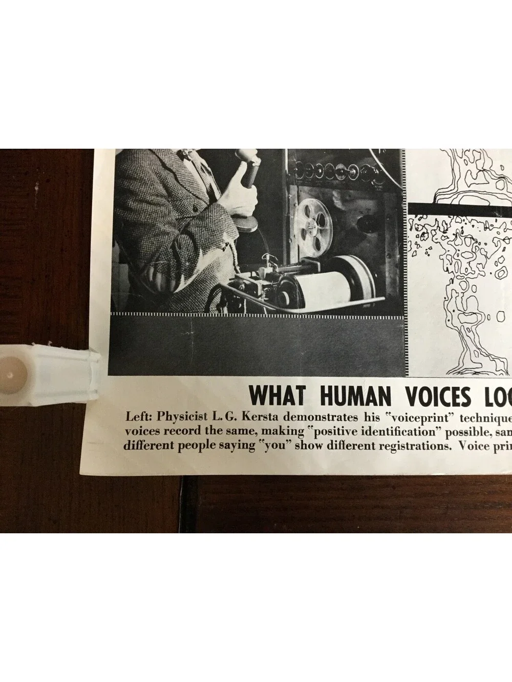Illustrated Current News - Voice Record on Spectrograph LG Kersta Voiceprint